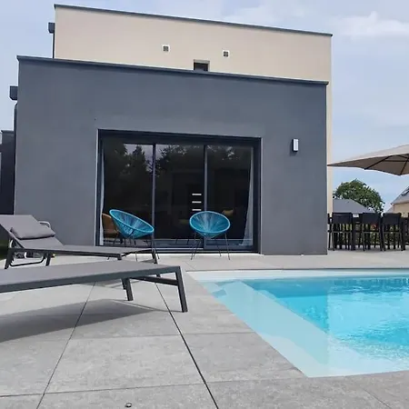 Maison Neuve Avec Piscine Chauffee De Mai A Septembre A 6 Minutes De La Plage Gonneville-en-Auge Exterior photo