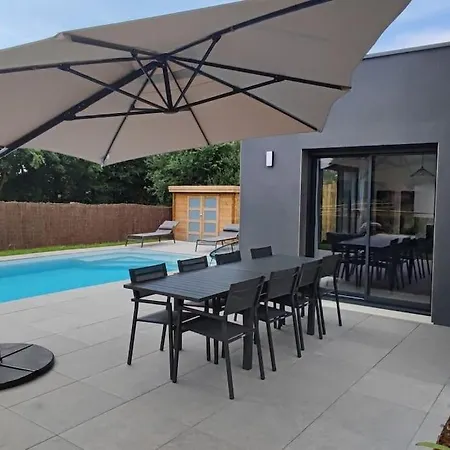Maison Neuve Avec Piscine Chauffee De Mai A Septembre A 6 Minutes De La Plage Gonneville-en-Auge Exterior photo
