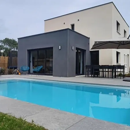 Maison Neuve Avec Piscine Chauffee De Mai A Septembre A 6 Minutes De La Plage Gonneville-en-Auge Exterior photo